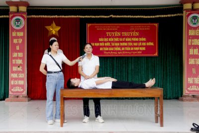 TỔ CHỨC TUYÊN TRUYỀN PHÒNG TRÁNH ĐUỐI NƯỚC VÀ TAI NẠN THƯƠNG TÍCH CHO HỌC SINH.